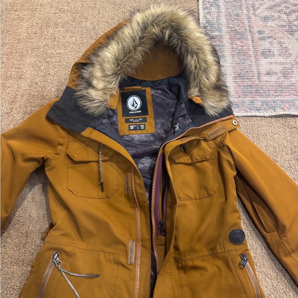 Volcom Shadow Ski Jacket, Mustard - Picture 5 of 14
